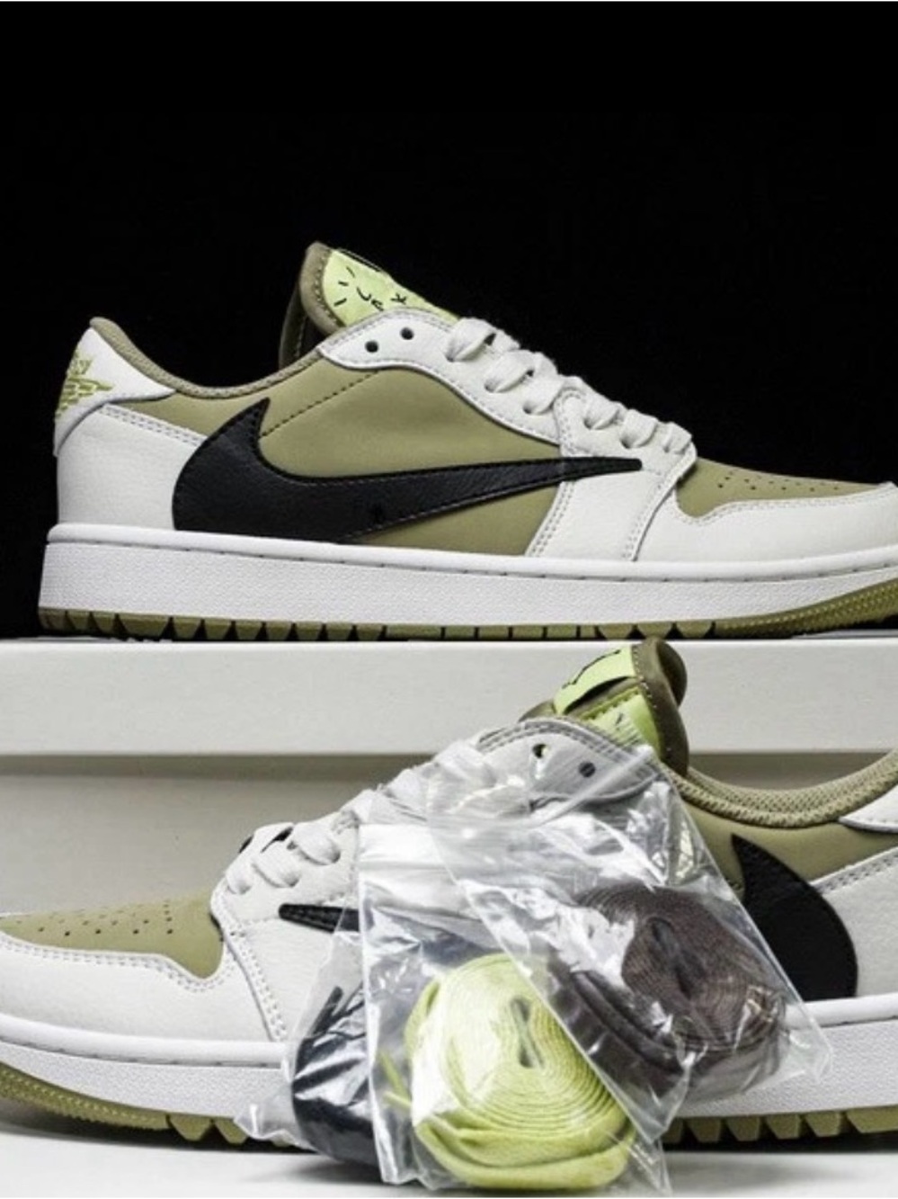 Travis Scott Nike Air Jordan 1 Low Golf NRG Olive FZ3124-200 Men's Size 11